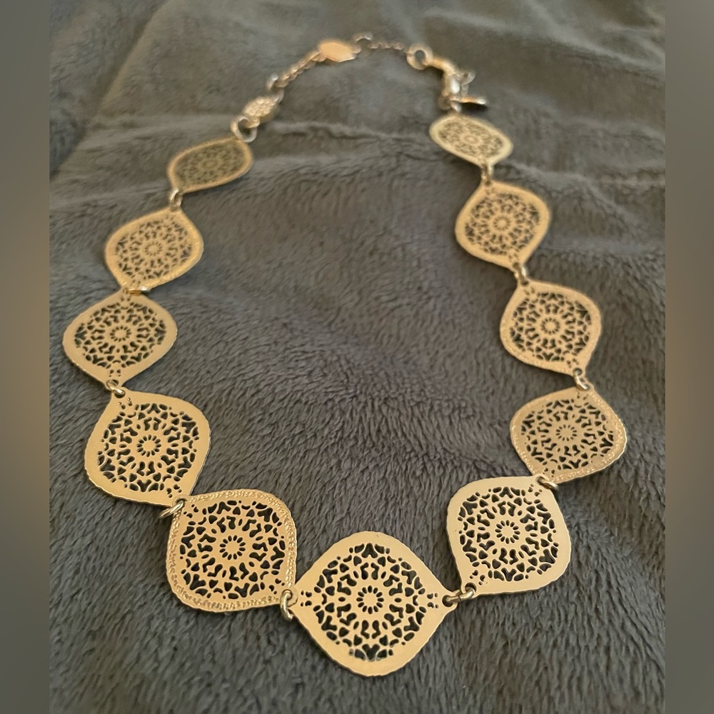 Gold choker necklace from Express